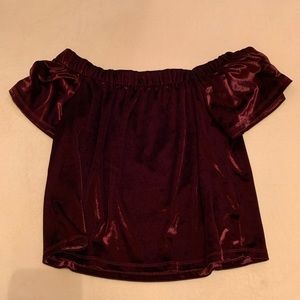 Burgundy crop top